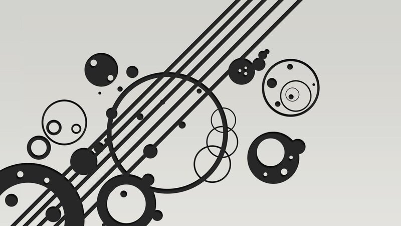 Abstract Geometric Pattern — Black, Calm, Circles, Lines, Dots, White