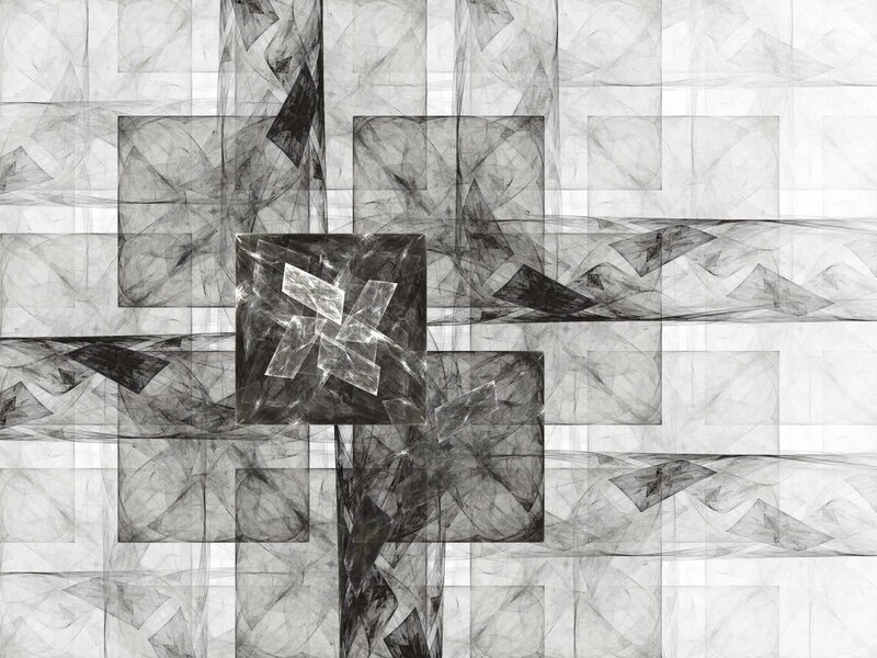 Abstract Geometric Pattern — Black, Calm, Squares