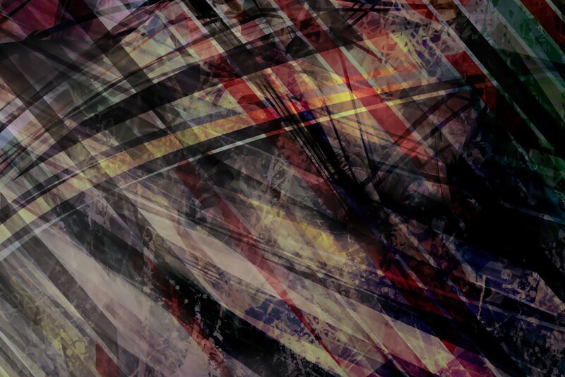 Abstract Geometric Pattern — Black, Chaotic, Lines
