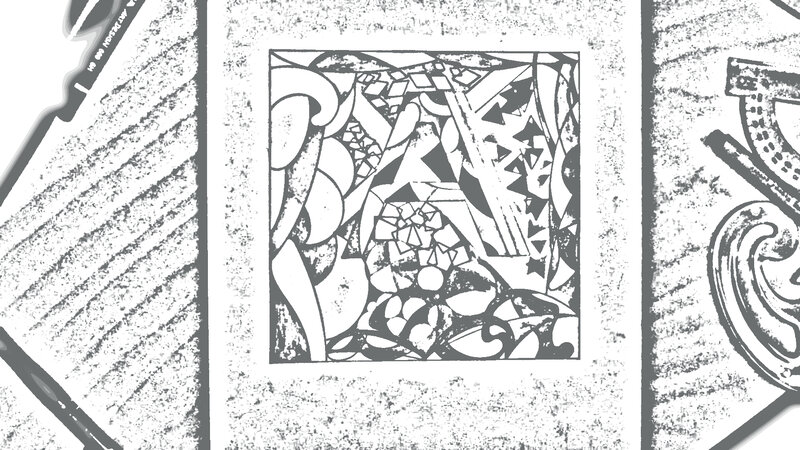 Abstract Geometric Pattern — Black, Complex