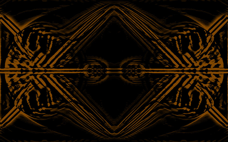 Abstract Geometric Pattern — Black, Dark, Digital Art, Lines, Symmetry