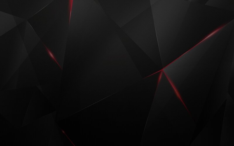 Abstract Geometric Pattern — Black, Dark, Digital Art, Red Lines, Black Background