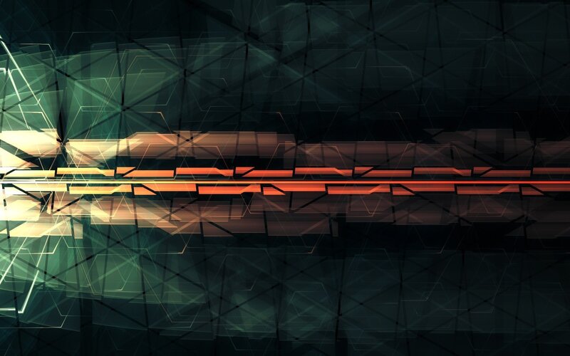 Abstract Geometric Pattern — Black, Dark, Digital Art