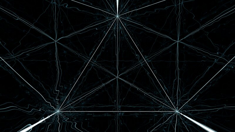Abstract Geometric Pattern — Black, Dramatic, Digital Art, Lines