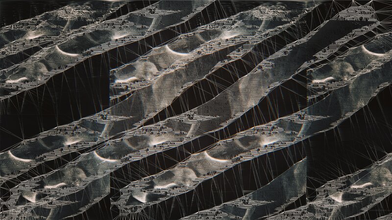 Abstract Geometric Pattern — Black, Dramatic, Digital Art, Lines, Triangles