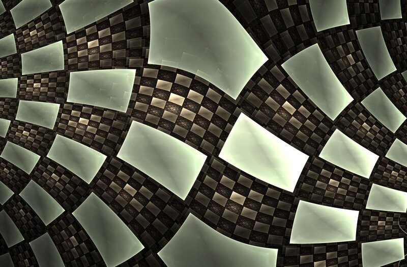 Abstract Geometric Pattern — Black, Dramatic, Digital Art, Rectangles