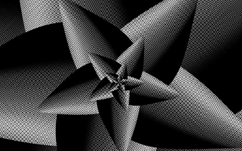 Abstract Geometric Pattern — Black, Dramatic, Geometric Shapes