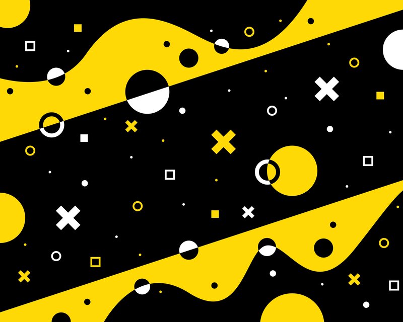 Abstract Geometric Pattern — Black, Dynamic, Vector Art