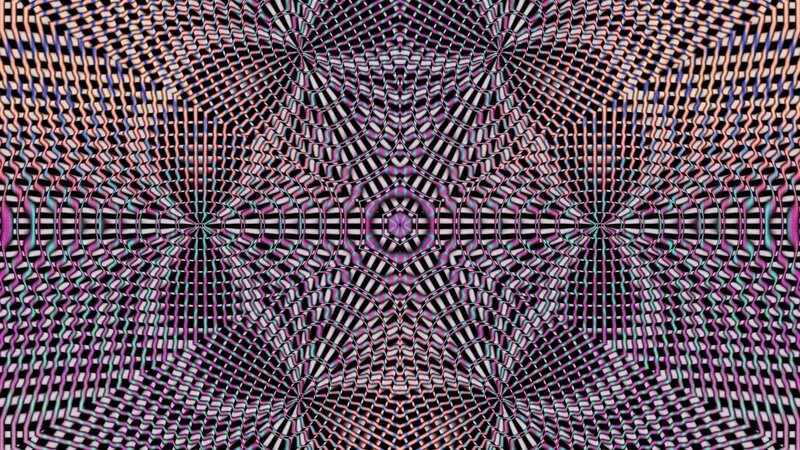 Abstract Geometric Pattern — Black, Hypnotic, Lines