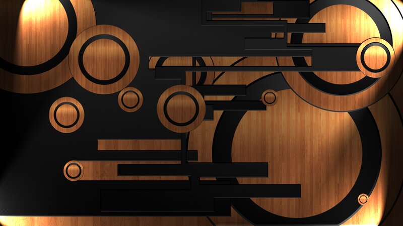 Abstract Geometric Pattern — Black, Modern