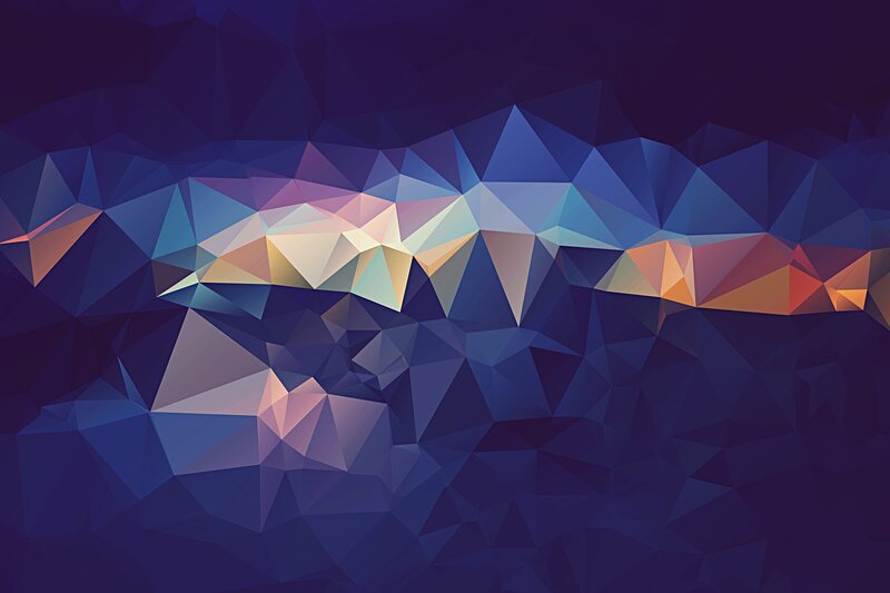 Abstract Geometric Pattern — Blue, Calm, Triangles, Color Gradient