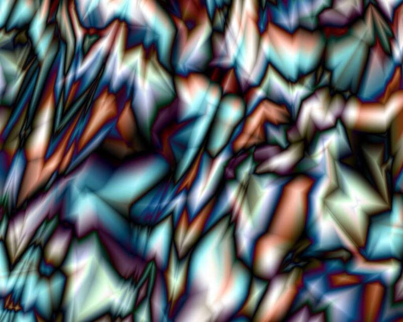 Abstract Geometric Pattern — Blue, Chaotic, Digital Art