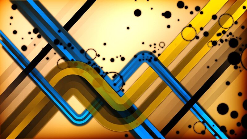 Abstract Geometric Pattern — Blue, Dynamic, Circles