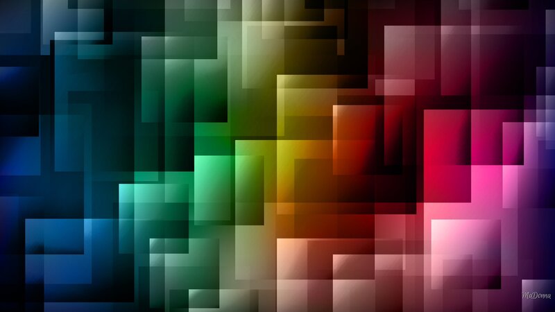Abstract Geometric Pattern — Blue, Dynamic, Squares