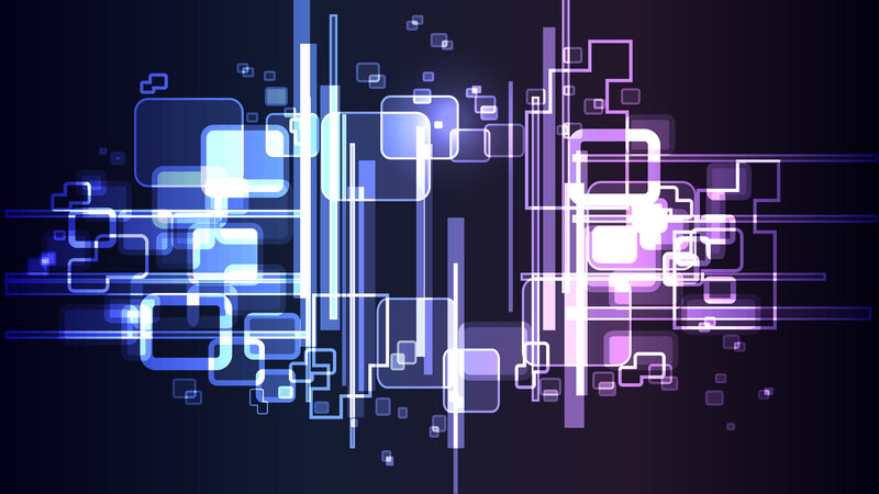 Abstract Geometric Pattern — Blue, Futuristic