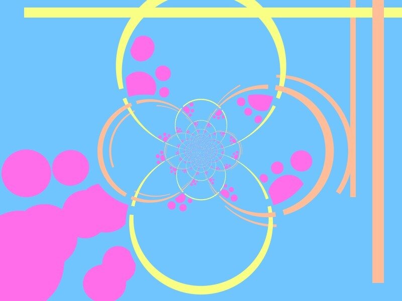 Abstract Geometric Pattern — Blue, Playful