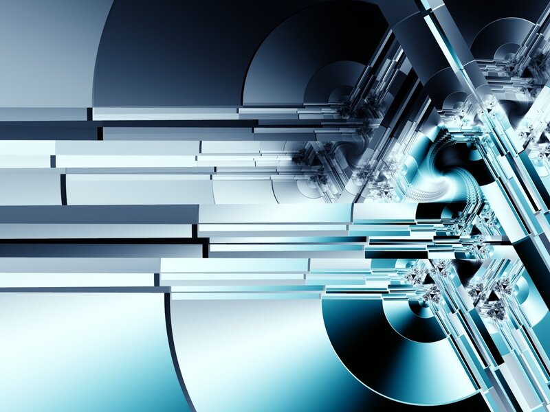 Abstract Geometric Pattern — Blue, Technological