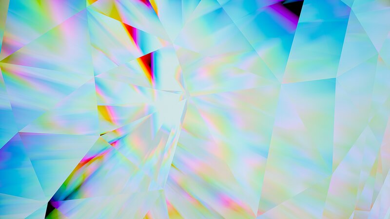 Abstract Geometric Pattern — Blue, Vibrant, Digital Art