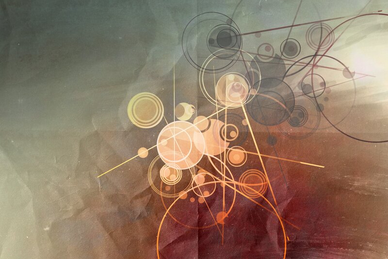 Abstract Geometric Pattern — Brown, Dramatic, Circles