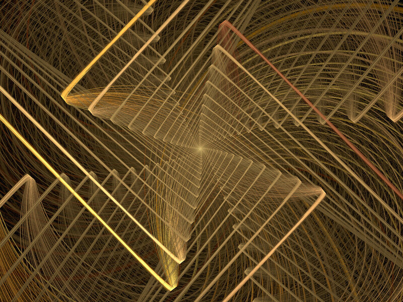 Abstract Geometric Pattern — Gold, Complex