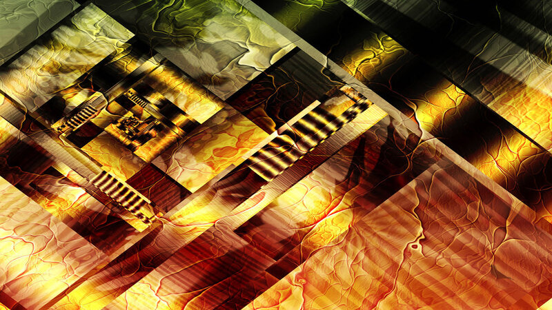 Abstract Geometric Pattern — Gold, Dramatic, Digital Art