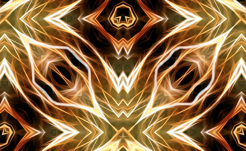 Abstract Geometric Pattern — Gold, Dramatic