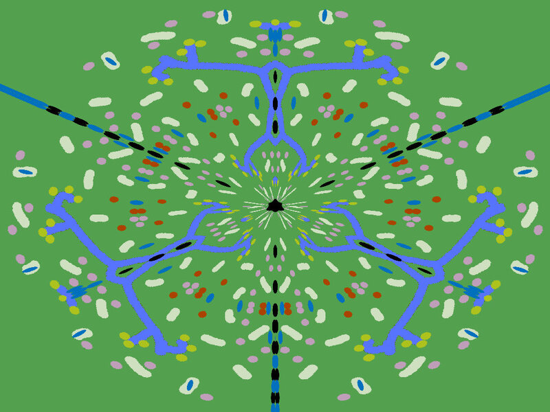Abstract Geometric Pattern — Green, Calm