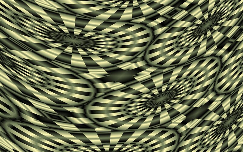 Abstract Geometric Pattern — Green, Hypnotic, Digital Art