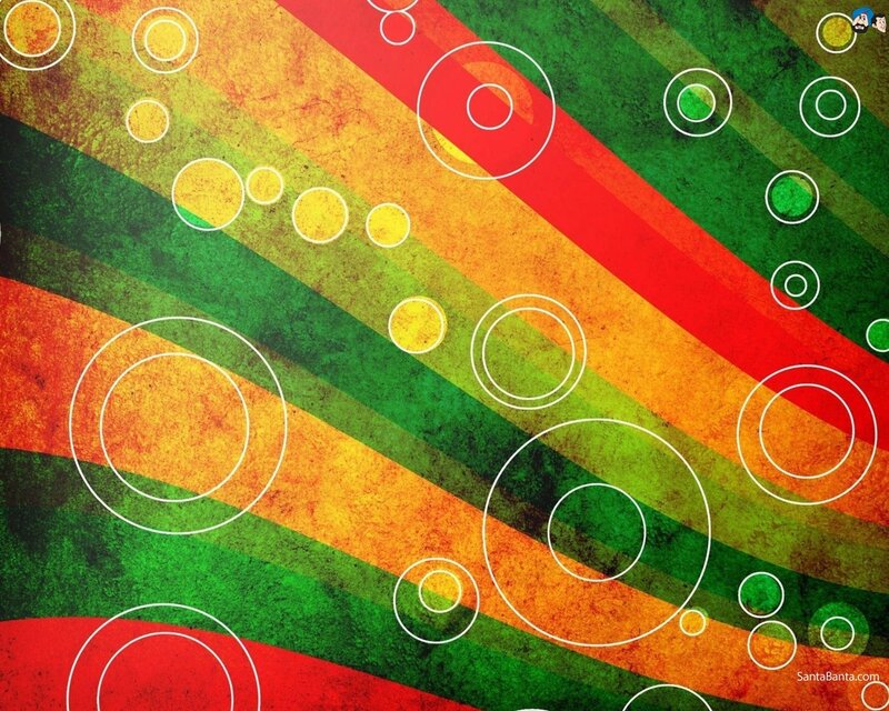 Abstract Geometric Pattern — Green, Vibrant, Digital Art