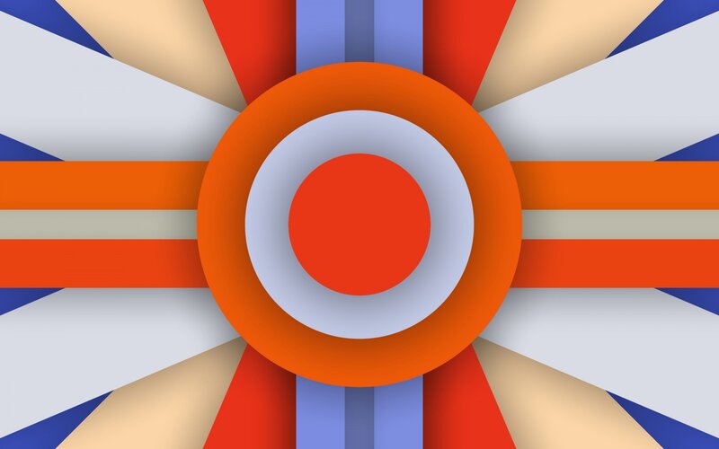 Abstract Geometric Pattern — Orange, Dynamic, Vector Art