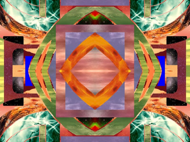 Abstract Geometric Pattern — Orange