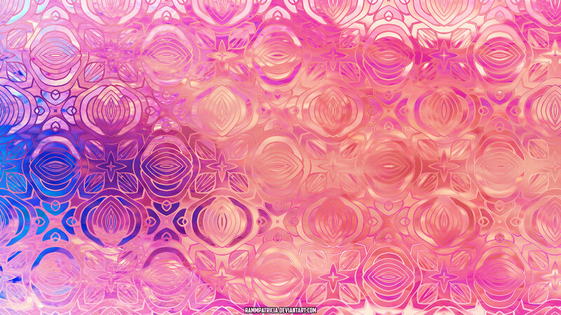 Abstract Geometric Pattern — Pink, Hypnotic, Digital Art, Colors