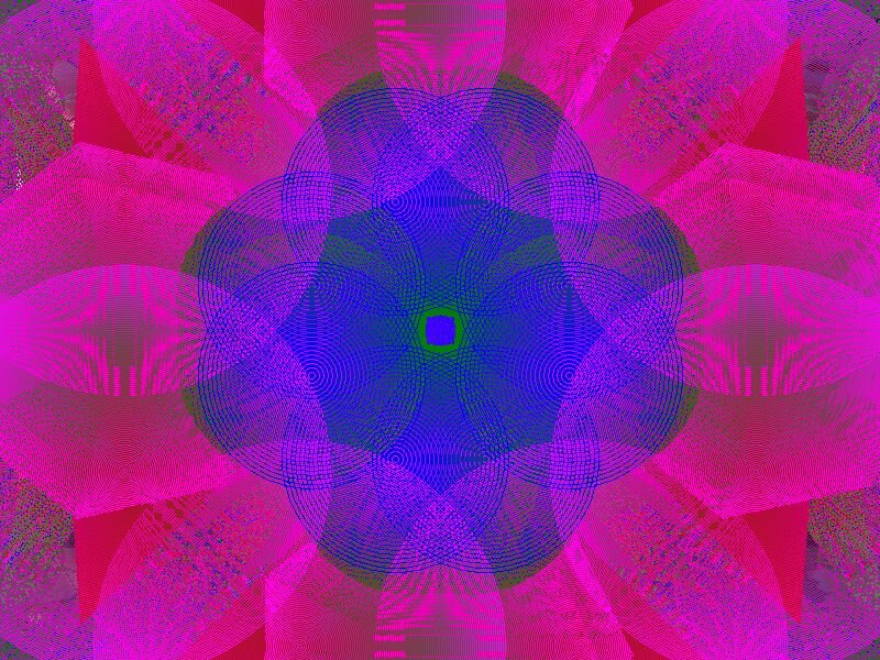 Abstract Geometric Pattern — Pink, Hypnotic, Digital Art