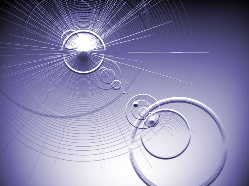Abstract Geometric Pattern — Purple, Calm, Digital Art, Circles