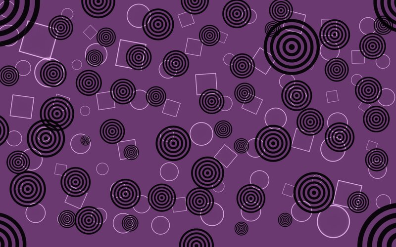 Abstract Geometric Pattern — Purple, Hypnotic, Circles