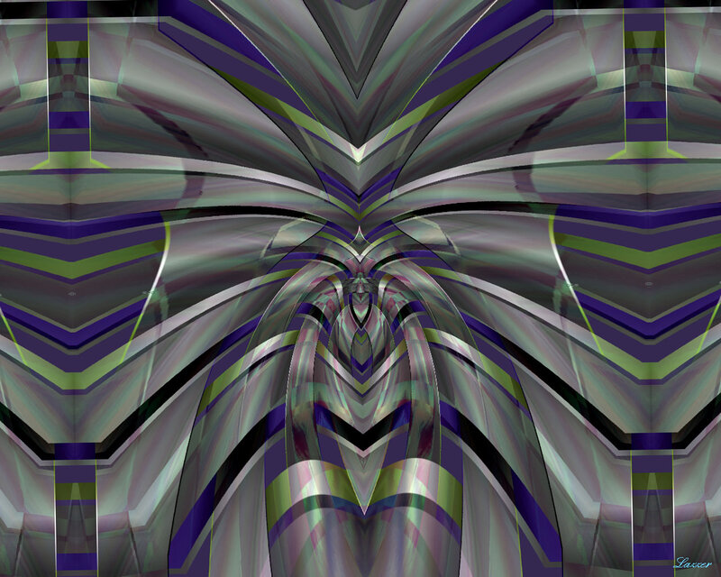 Abstract Geometric Pattern — Purple, Hypnotic, Digital Art, Lines