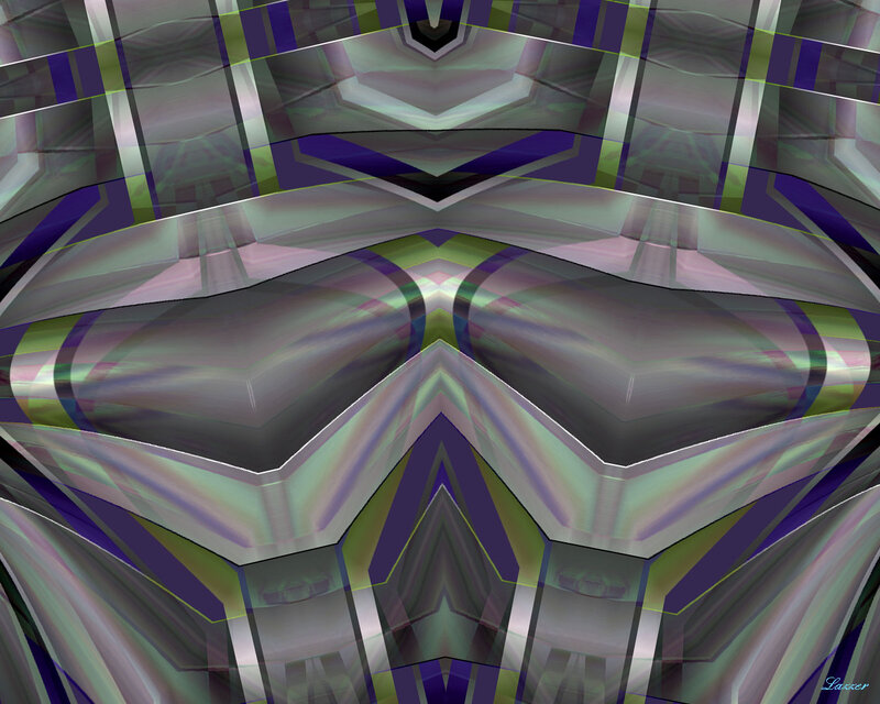 Abstract Geometric Pattern — Purple, Hypnotic, Digital Art