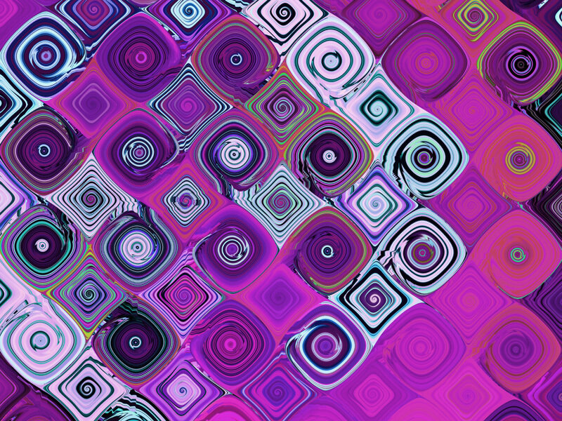 Abstract Geometric Pattern — Purple, Hypnotic