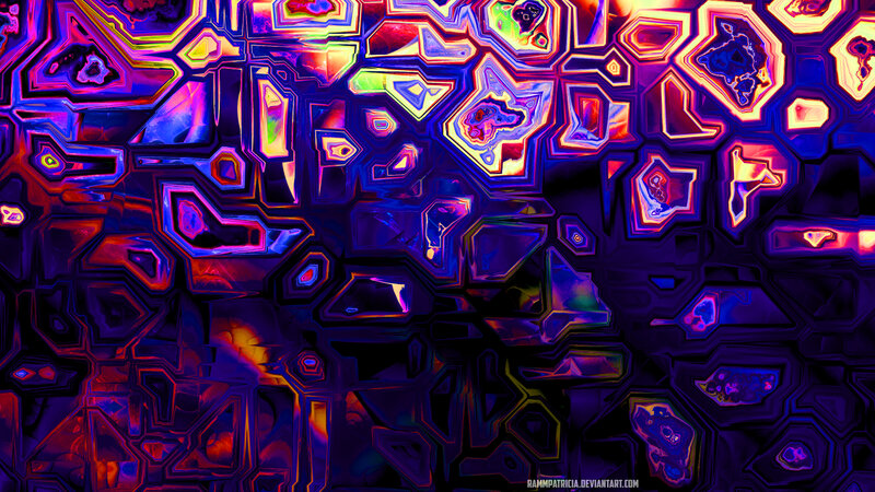 Abstract Geometric Pattern — Purple, Vibrant, Digital Art, Geometric Shapes