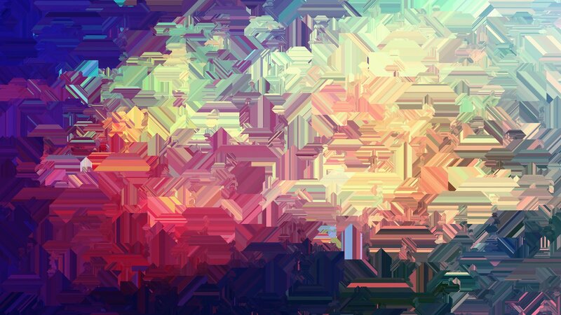 Abstract Geometric Pattern — Purple, Vibrant, Digital Art