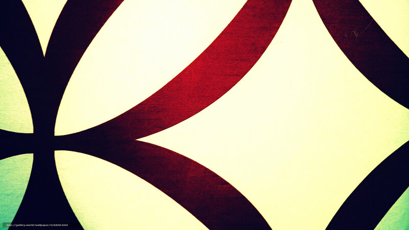Abstract Geometric Pattern — Red, Bold, Curved Lines