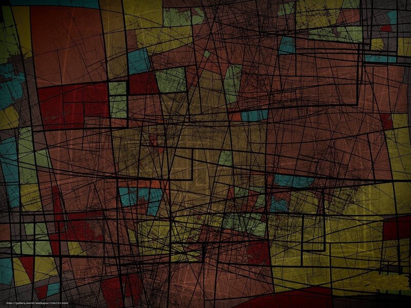 Abstract Geometric Pattern — Red, Chaotic, Lines