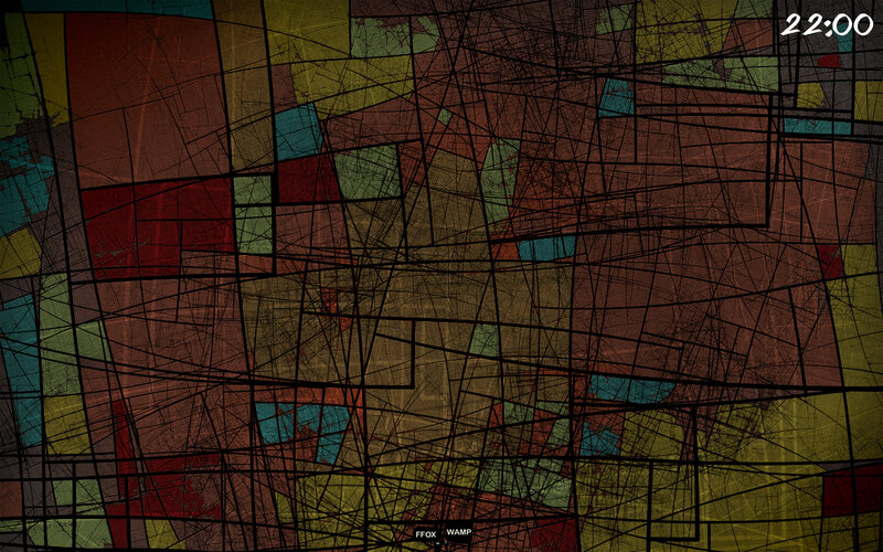 Abstract Geometric Pattern — Red, Chaotic, Night