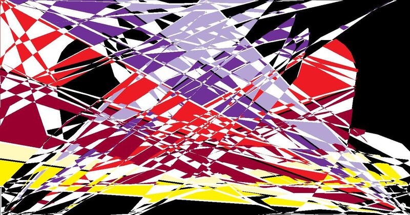 Abstract Geometric Pattern — Red, Dynamic, Purple