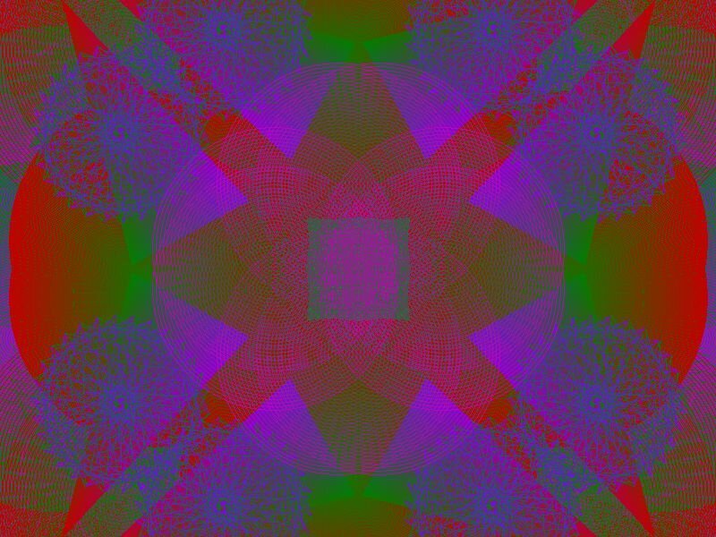 Abstract Geometric Pattern — Red, Hypnotic, Digital Art, Circles