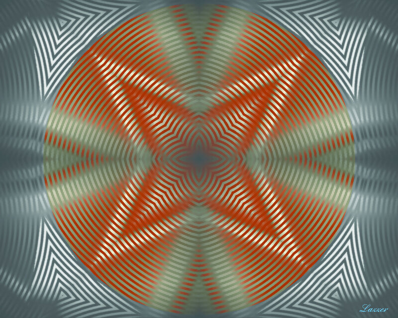 Abstract Geometric Pattern — Red, Hypnotic