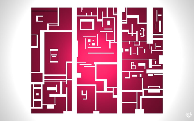 Abstract Geometric Pattern — Red, Minimalist
