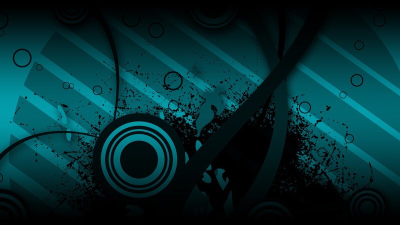 Abstract Geometric Pattern — Teal, Dark