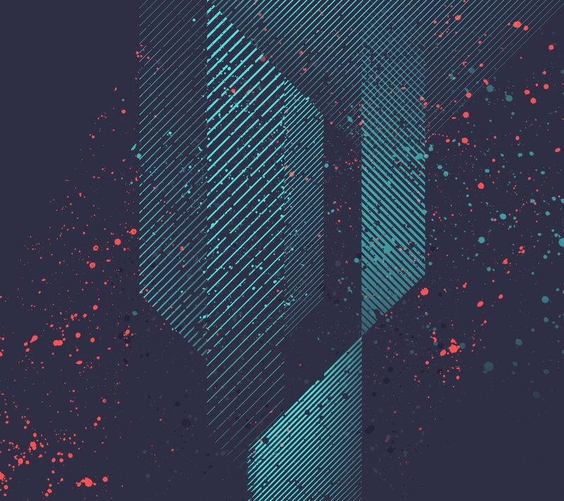Abstract Geometric Pattern — Teal, Dynamic, Lines