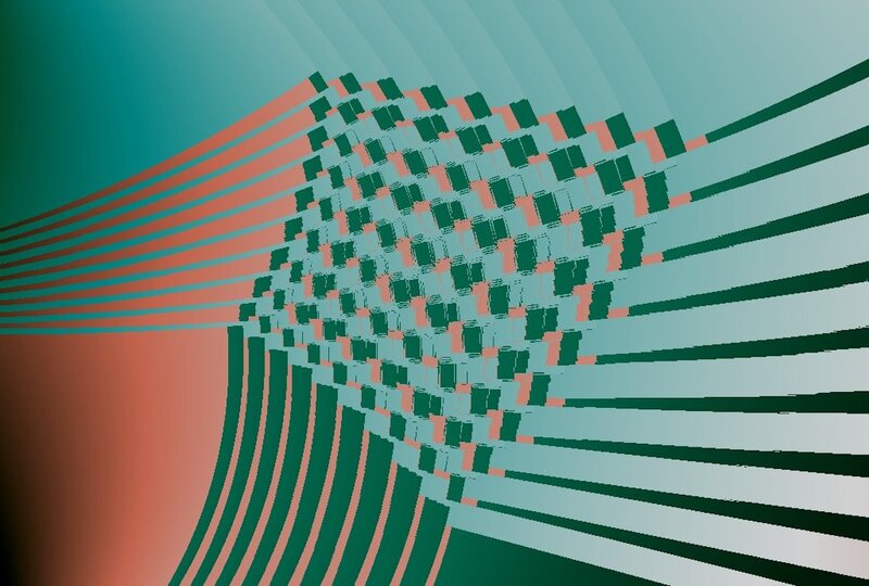 Abstract Geometric Pattern — Teal, Dynamic